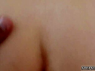 teen crystal thought she was in a lust threesome with big tits and dildo
