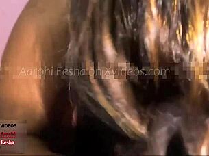 Watch this Indian BBW suck monster cock with hairplay? Her big ass bounces while kissing!