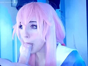 Horny Yandere Girl Gives Rough Blowjob and Bounces Big Ass