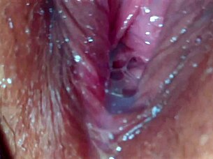 Mature lady in mini dress reveals her figure close up.