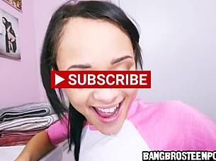 Cute teen hangs out with her boyfriend's best friend in a group setting