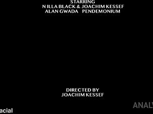 nilla black takes intense anal from three big black cocks