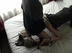 23-year-old slim salesperson enjoys big cock sex 😏