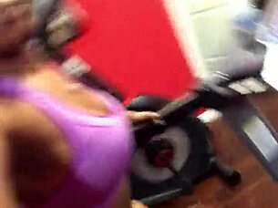 Cherokee Is On The Treadmill, Showing Off Her Big Booty During Workout