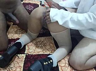 bambi rides that monster cock in bondage pov