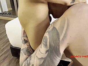 legacy mess, can this fragile ladyboy handle big dude rose's ass?