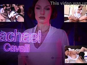 Blonde in cosplay skirt gets deepthroat action.