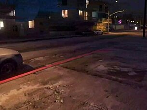 picking up a prostitute on the street for blowjob and cum in mouth