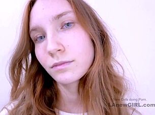 skinny blonde model in audition massage