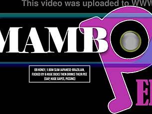 İnce Japon-Brezilyalı kız 6 büyük sik alıyor ve çiş içiyor 😱