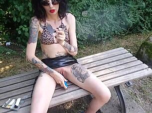 Lucy Ravenblood's Passionate Public Masturbation