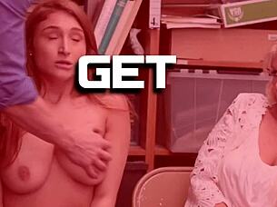 horny teen in uniform gets bent over for doggystyle