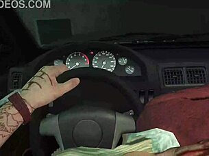 picking up a prostitute on the street for blowjob and cum in mouth
