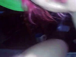 Sandra casually gives a blowjob before getting fucked hard.