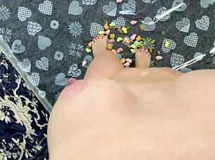 Kinky Brunette Milf Uses Big Ass To Destroy Sweet Bears In Fetish Food Play