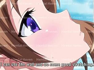 Stepsister does some stretching exercises