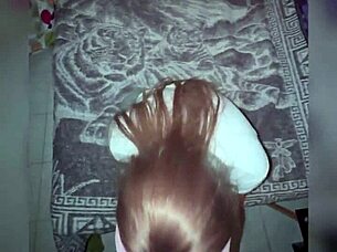 She looks so innocent, but she loves sucking in the dark and getting fucked hard by her classmate.