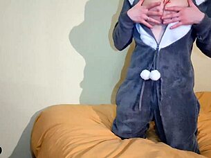 Easter Bunny Gets Cum In Throat