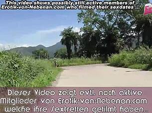 a german teen picks up a stranger on the street for a blowjob