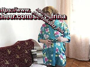 Lover masturbates wet pussy of my wife milf with vibrator strong orgasm and squirt