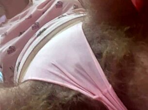 masturbating in panties with vibrator on clit