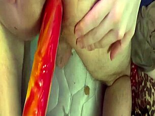 Girl Dominates with Huge Anal Toys