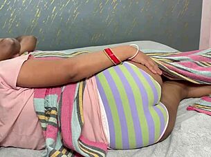 Indian Couple Shares Bed With Arab Stepsister Leading To Intense Doggystyle Sex