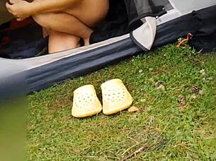 Camping Vacation With Stepmom Featuring Foot Fetish