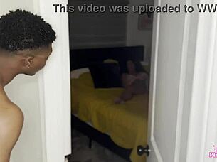 Stepmom seduces stepson with jerk off instructions, then dad joins the taboo threesome