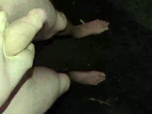 Masturbating my big cock outside at night, want to join?