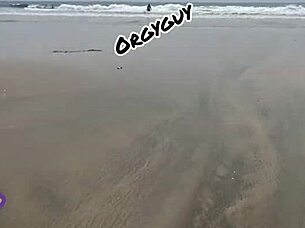 Ebony Wife Flashes at Beach House