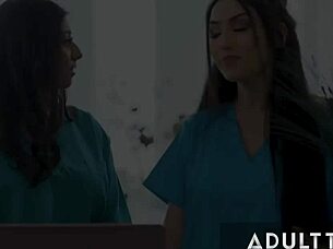 Newbie Masseuse Violet Myers in Lesbian 3-Way