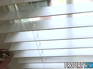 Busty real estate agent earns her holiday bonus through dedicated work