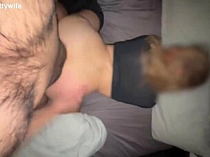 watch the big ass latina wife get her cheeks clapped hard in doggystyle fucking