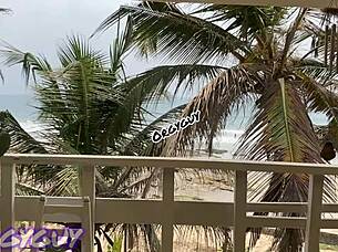 Ebony Wife Flashes at Beach House