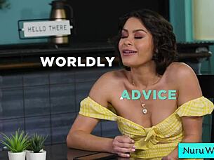 I, the busty masseuse, prepaire my client for a wet nuru massage with seth gamble and nicole aria