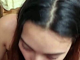 The stupid Argentine sucks my dick and it's over