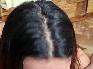 The stupid Argentine sucks my dick and it's over