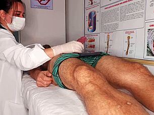 Erection Sparks In Front Of Nurse