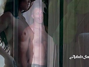 A tiny asian student has a sexual tryst with her professor