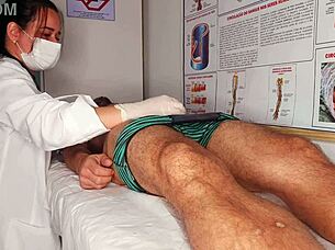 Erection Sparks In Front Of Nurse