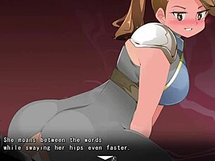 Yume-same in giantess defeat scene with face sitting