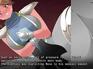 Yume-same in giantess defeat scene with face sitting