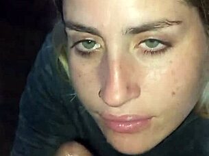 Blonde enjoys homemade fun with her friend