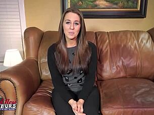 Busty Mature Redhead Autumn Squirts On The Couch While Sucking A Big Cock