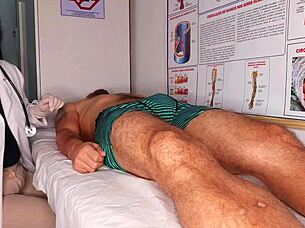 Erection Sparks In Front Of Nurse