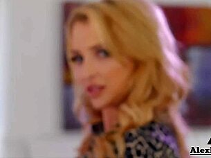 Alix Lynx rides Alex Legend's fat cock in cowgirl position.