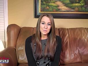 Busty Mature Redhead Autumn Squirts On The Couch While Sucking A Big Cock