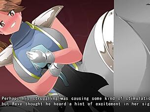 Yume-same in giantess defeat scene with face sitting