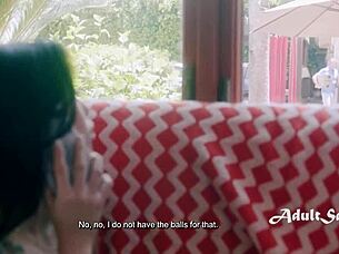 A tiny asian student has a sexual tryst with her professor